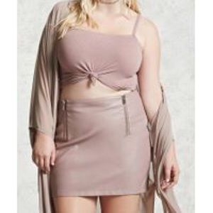 Pleather skirt mauve